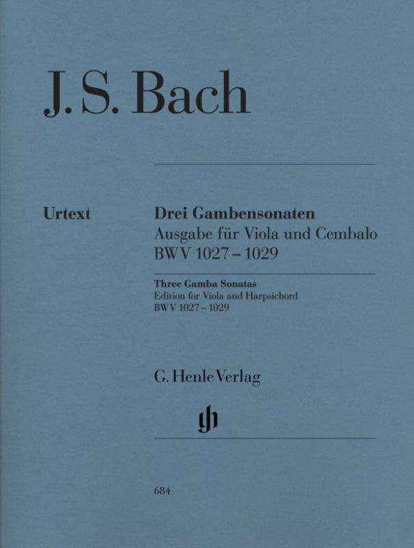 Bach - 3 Gamba Sonatas Viola/Piano (Softcover Book)