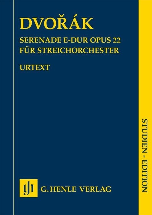 Dvorak Serenade in E Major Op. 22 String Orchestra Study Score by G. Henle Verlag, 82 Pages