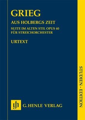 Grieg - From Holberg's Time, Op. 40 String Orchestra Study Score