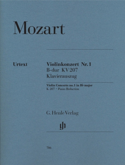 Concerto No 1 B Flat K 207 Violin Piano Book