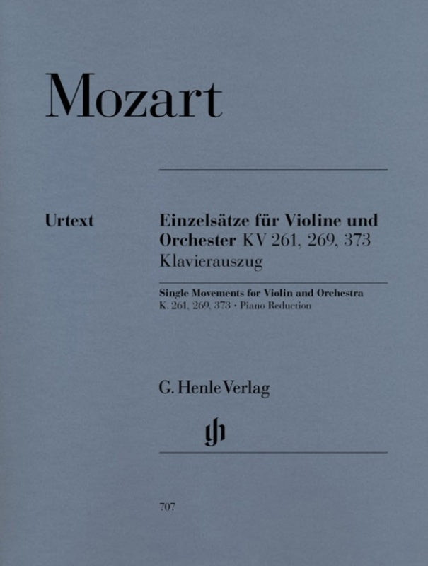 Single Movements K 261 K 269 K 373 Violin Piano Book
