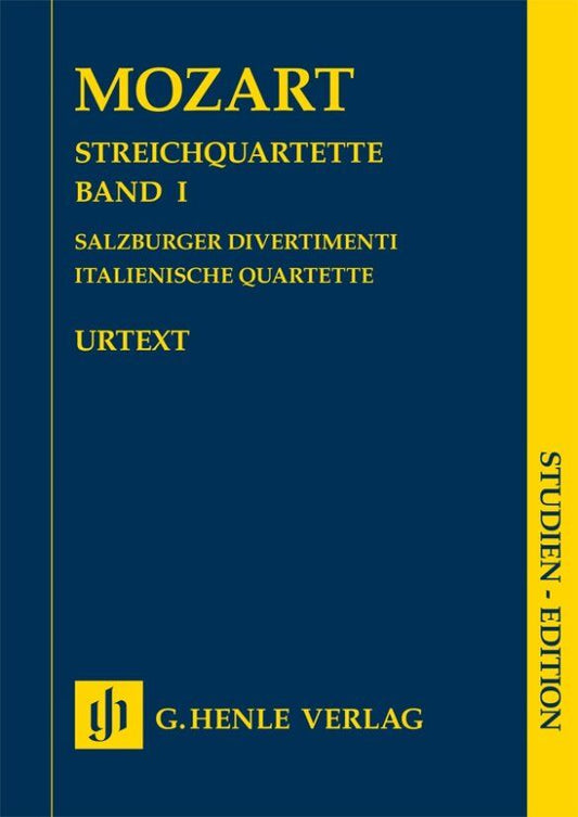 Mozart String Quartets Vol 1 Study Score - K. 80, K. 136-138, K. 155-160, Cello|Viola, G. Henle Verlag, 138 Pages
