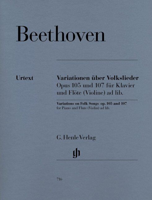 Beethoven Variations Op. 105 & 107 for Flute and Piano, G. Henle Verlag, 131 Pages