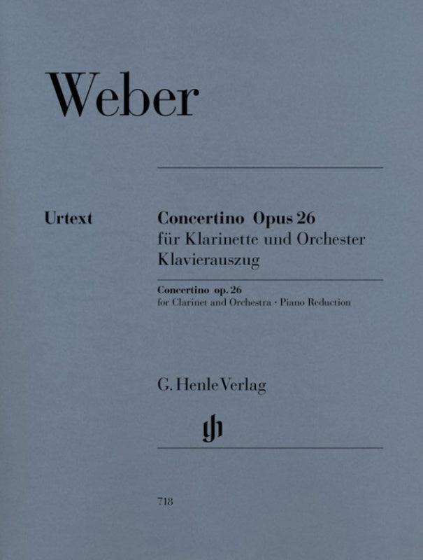 Weber - Concertino Op 26 Clarinet/Piano (Softcover Book)