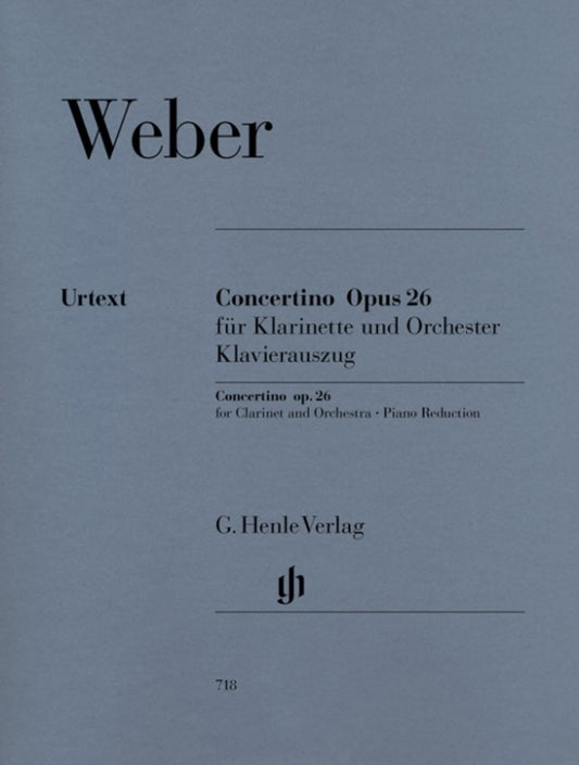 Weber - Concertino Op 26 Clarinet/Piano (Softcover Book)