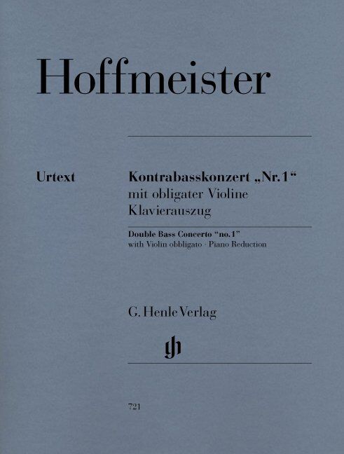 Concerto No. 1 for Double Bass and Piano with Violin Obligato by Franz Anton Hoffmeister