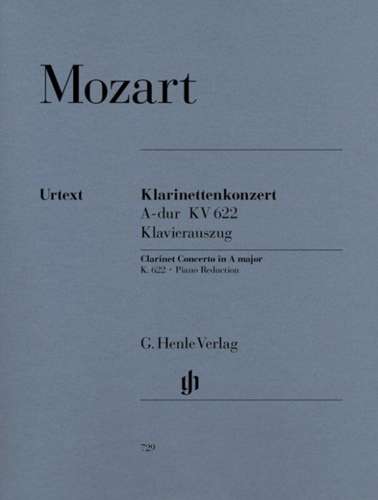 Mozart Clarinet Concerto A Major K 622 Urtext Edition with Piano Reduction and Basset Clarinet Parts