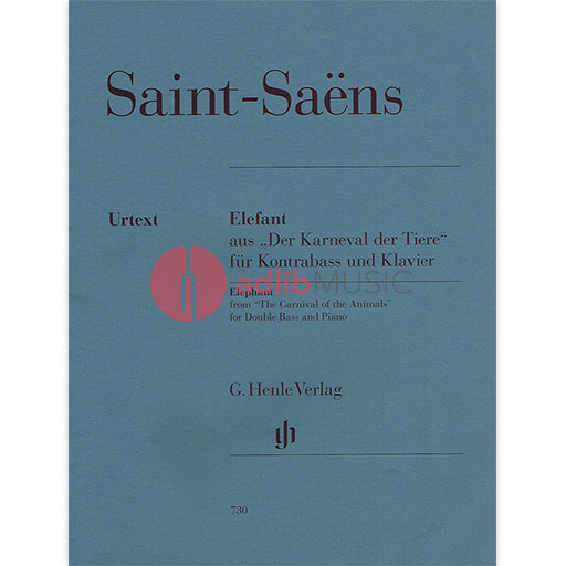 Saint-Saens - Elephant from 'Carnival of the Animals' for Double Bass and Piano - Henle HN730