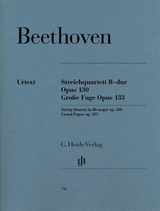 String Quartet Op 130 B Flat Grand Fugue Op 133 (Set Of Parts) Book