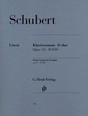Piano Sonata in D Major Op 53 D 850 Sheet Music by Schubert