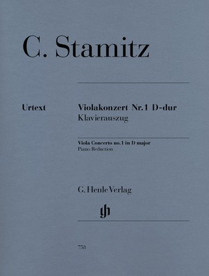 Stamitz - Concerto #1 in D Major for Viola with Piano Accompaniment Henle Urtext HN758