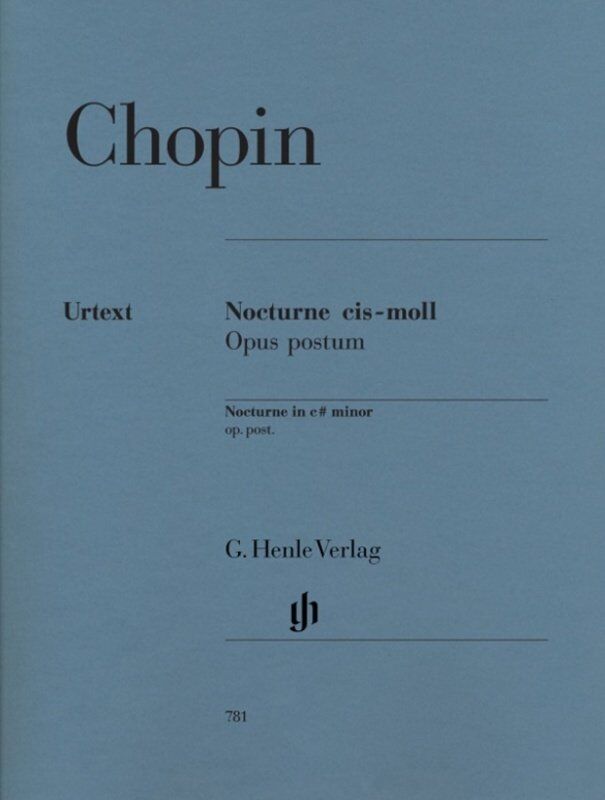 Chopin Nocturne in C Sharp Minor Op. Post for Piano Solo, 8 Pages, G. Henle Verlag