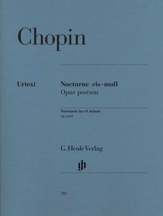 Chopin Nocturne in C Sharp Minor Op. Post for Piano Solo, 8 Pages, G. Henle Verlag