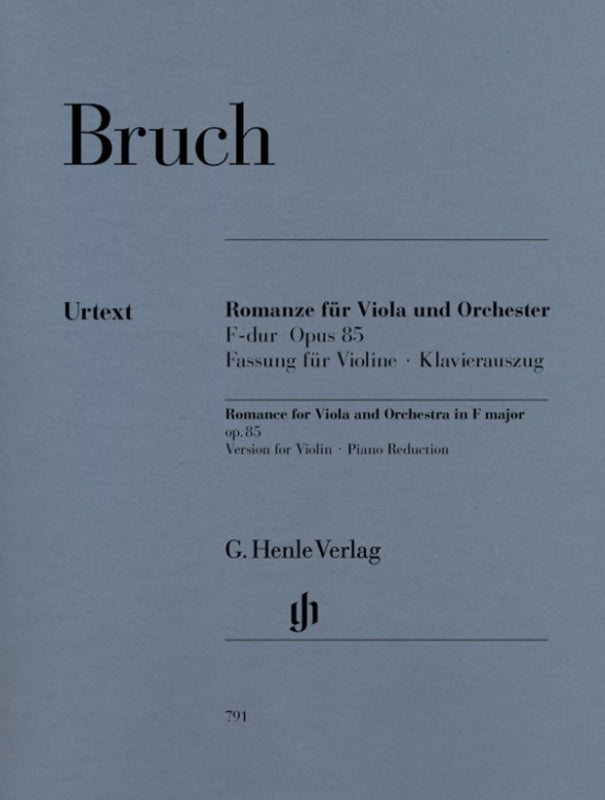 Romance Op 85 F Orig Viola Violin Piano Urtext (Softcover Book)