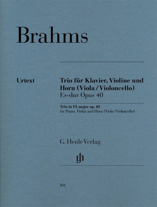 Brahms: Trio in E Flat Major, Op. 40 — Piano, Violin & Horn (G. Henle Verlag)