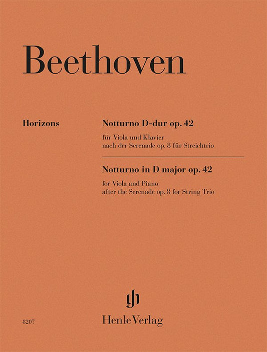 Beethoven - Notturno D Major Op 42 For Viola And Piano (G. Henle Verlag)