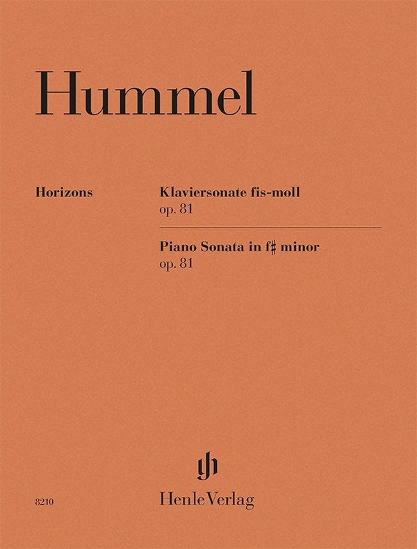 Hummel - Piano Sonata F Sharp Minor Op 81 (G. Henle Verlag)
