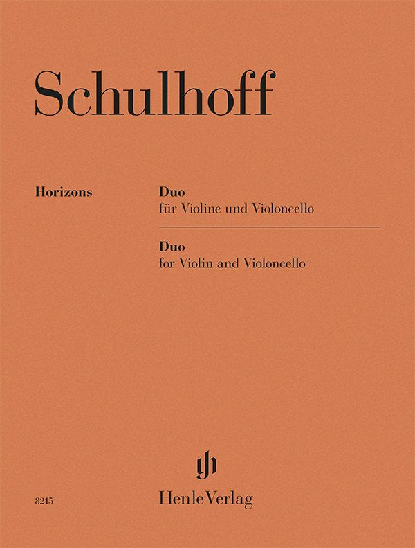 Schulhoff - Duo For Violin And Cello (G. Henle Verlag)