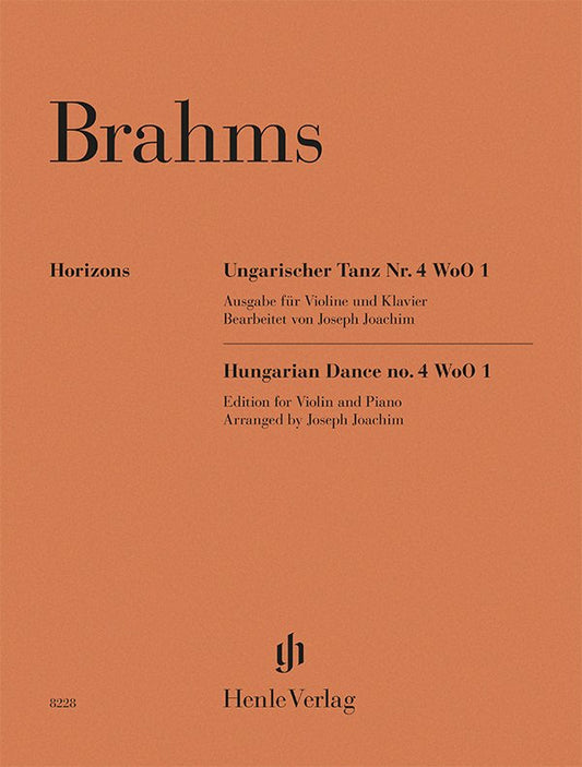 Brahms - Hungarian Dance No 4 Woo 1 For Violin And Piano (G. Henle Verlag)