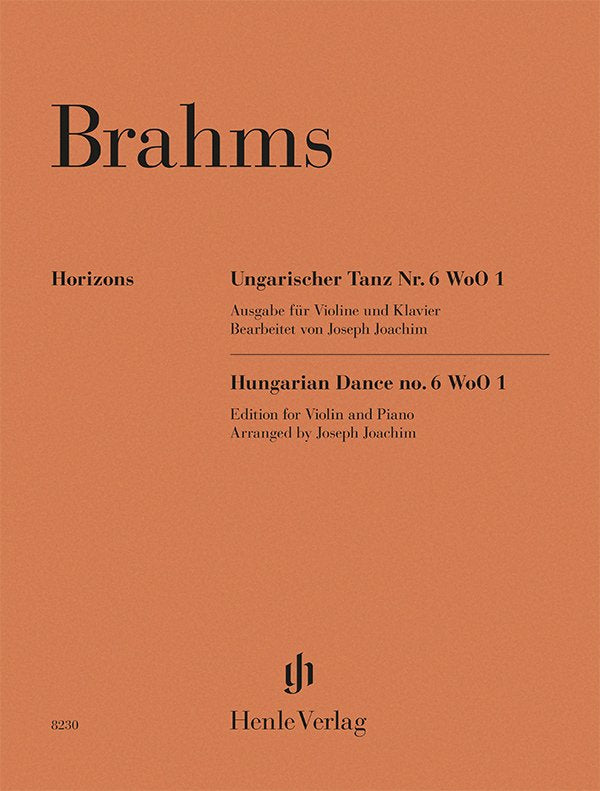 Brahms - Hungarian Dance No 6 Woo 1 For Violin And Piano (G. Henle Verlag)