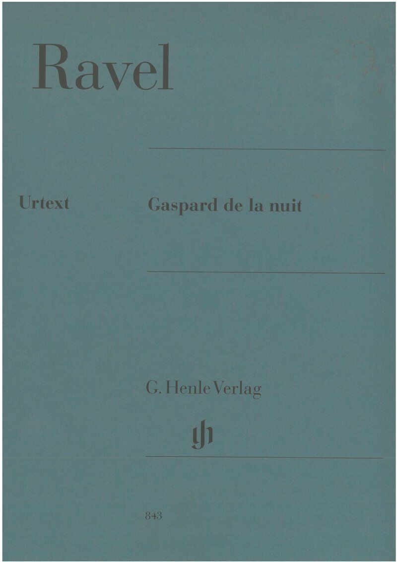 Ravel - Gaspard de la Nuit Urtext for Piano Solo, 54 Pages, G. Henle Verlag