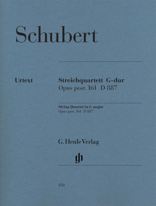 String Quartet G Op 161 Post D887 Parts (Set Of Parts) Book