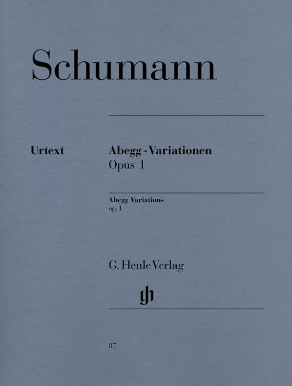 Schubert - Abegg Variations Op. 1 Urtext for Piano Solo, F Major, 22 Pages, G. Henle Verlag