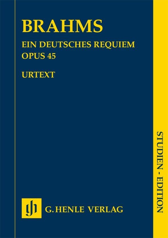Brahms German Requiem Op. 45 Study Score, Orchestra, G. Henle Verlag, 260 Pages