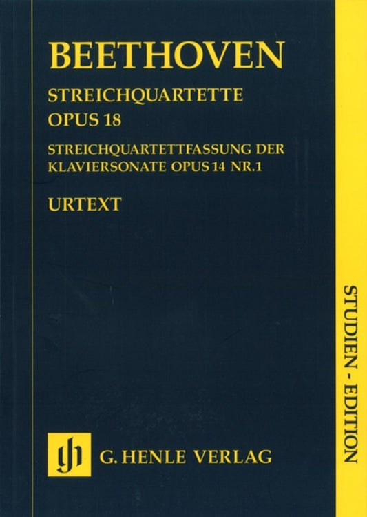 String Quartets Op 18 Nos 1-6 Op 14 No 1 Urtext (Music Score) Book