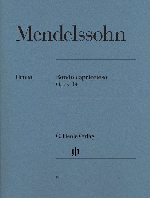 Mendelssohn Rondo Capriccioso Op. 14 Urtext for Piano Solo - Edited by Ullrich Scheideler, G. Henle Verlag