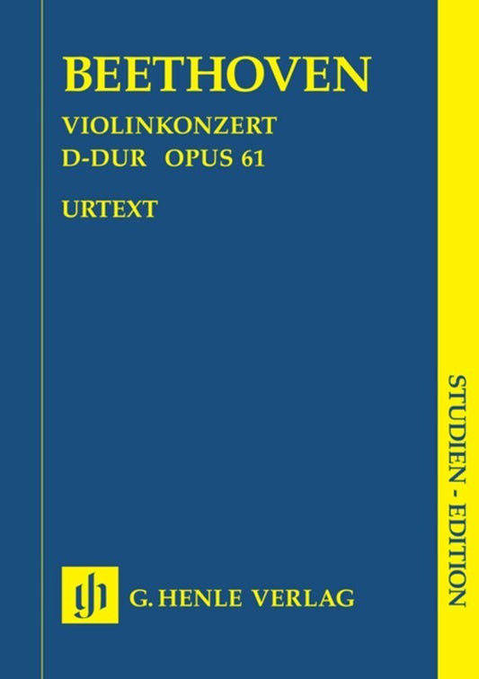 Beethoven - Violin Concerto Op 61 D Urtext Study Score Book