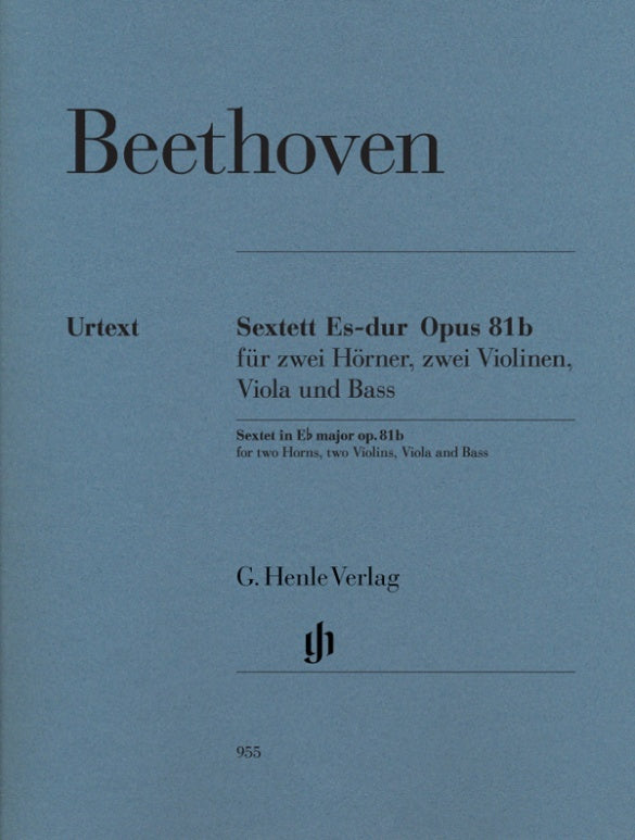 Sextet E Flat Op 81B (Set Of Parts) Book