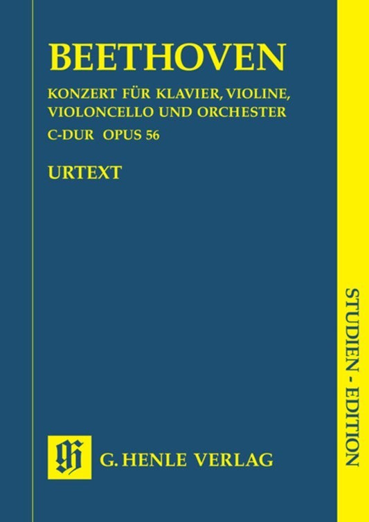 Triple Concerto Op 56 C Piano Violin Vc Orch (Music Score) Book