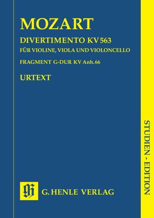 Divertimento K563 E Flat Violin Viola Vc Urtext (Music Score) Book
