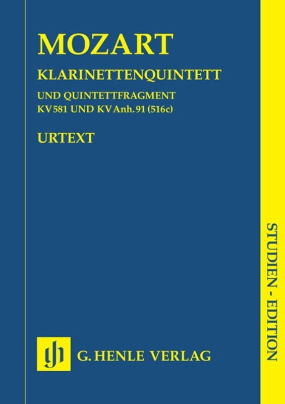 Quintet K581 A Clarinet And Strings Study Score Book