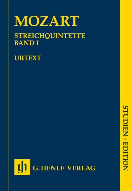 String Quintets Vol. 1 Study Score by Mozart, G. Henle Verlag, 56 Pages