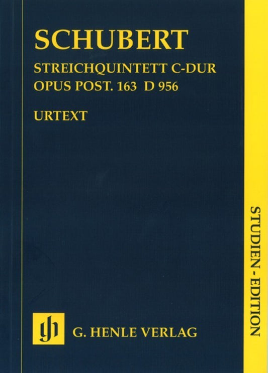 String Quintet Op Post 163 D956 C Study Score Book