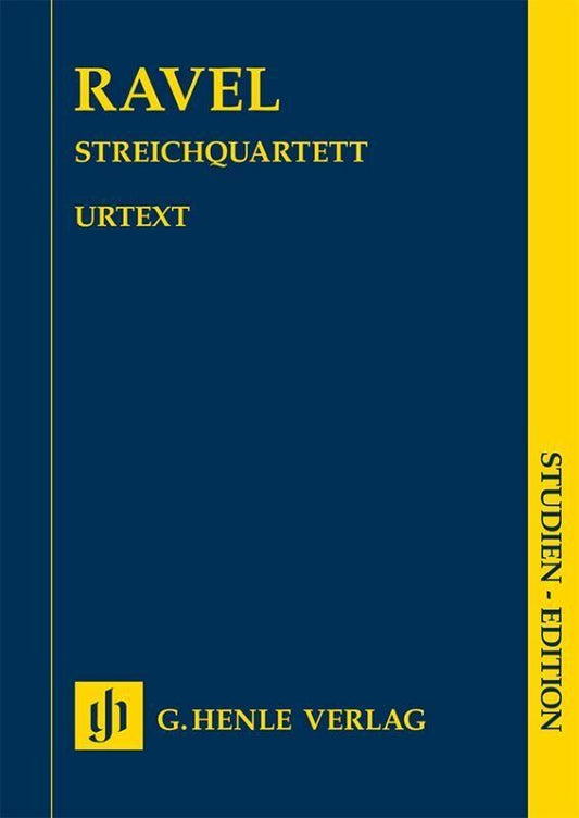 Ravel String Quartet Study Score by G. Henle Verlag - 62 Pages, Cello & Viola