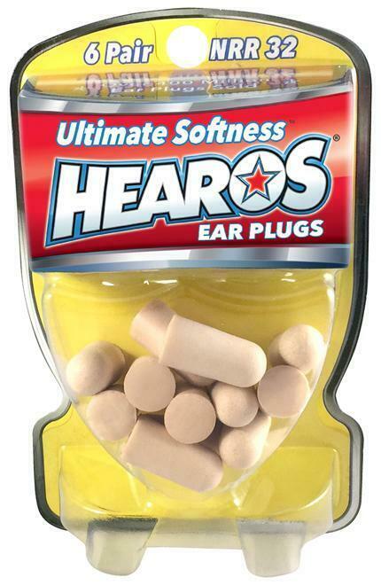 HEAROS - Value Pack Ear Plugs / Filters Foam 6 Pairs Noise Reduction USA