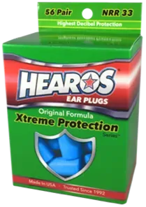 Hearos Xtreme Prot - 56PR Foam Ear Plugs, 33dB Noise Reduction, 56 Pairs