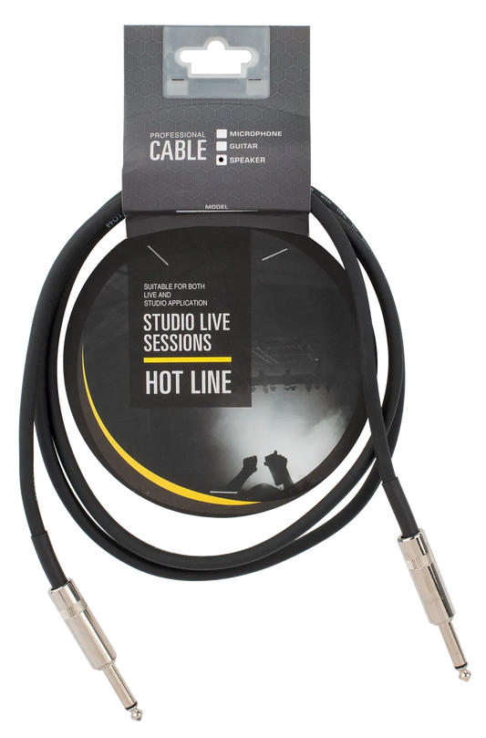 Hot Line 5 FT Speaker Cable with 16-Gauge 6.3mm Metal Jack Plugs