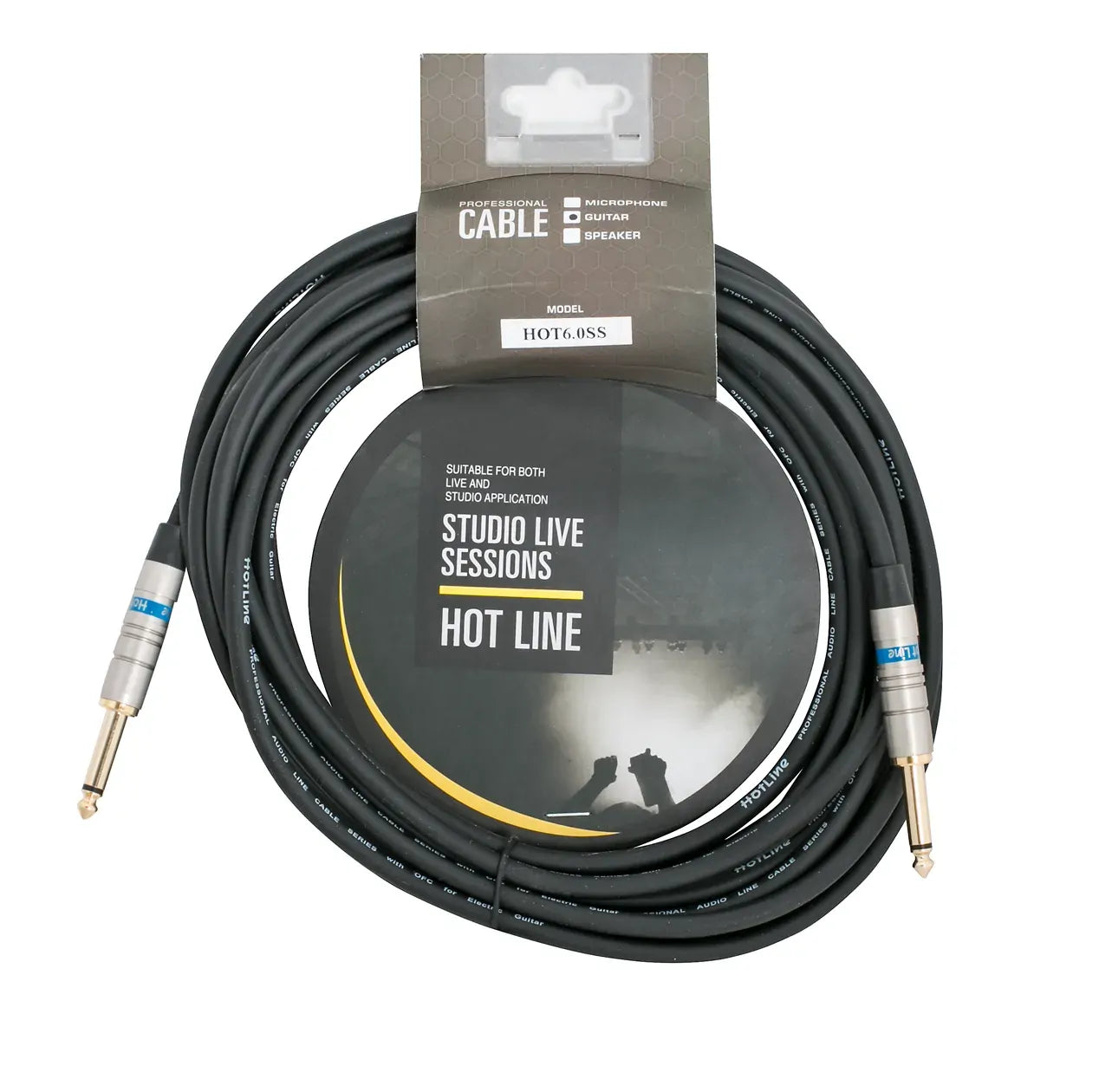 Hot Line HOT60SS 20 FT Guitar Cable Black