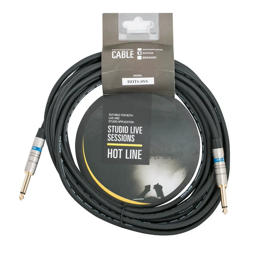 Hot Line HOT60SS 20 FT Guitar Cable Black