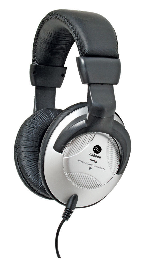 CARSON HP30 Dynamic Stereo Studio Headphones Lead + Adaptor  Super Bass