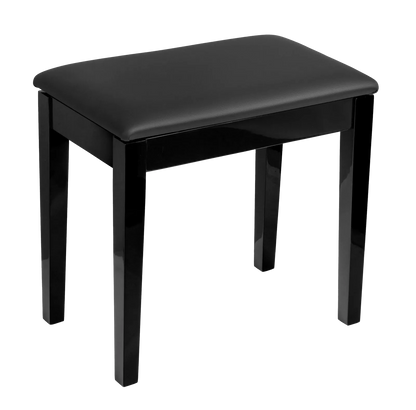 Hemingway Piano Bench HPB10B with Padded Black Vinyl Seat and Storage