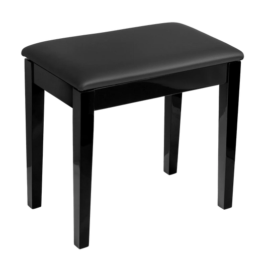 Hemingway Piano Bench HPB10B with Padded Black Vinyl Seat and Storage
