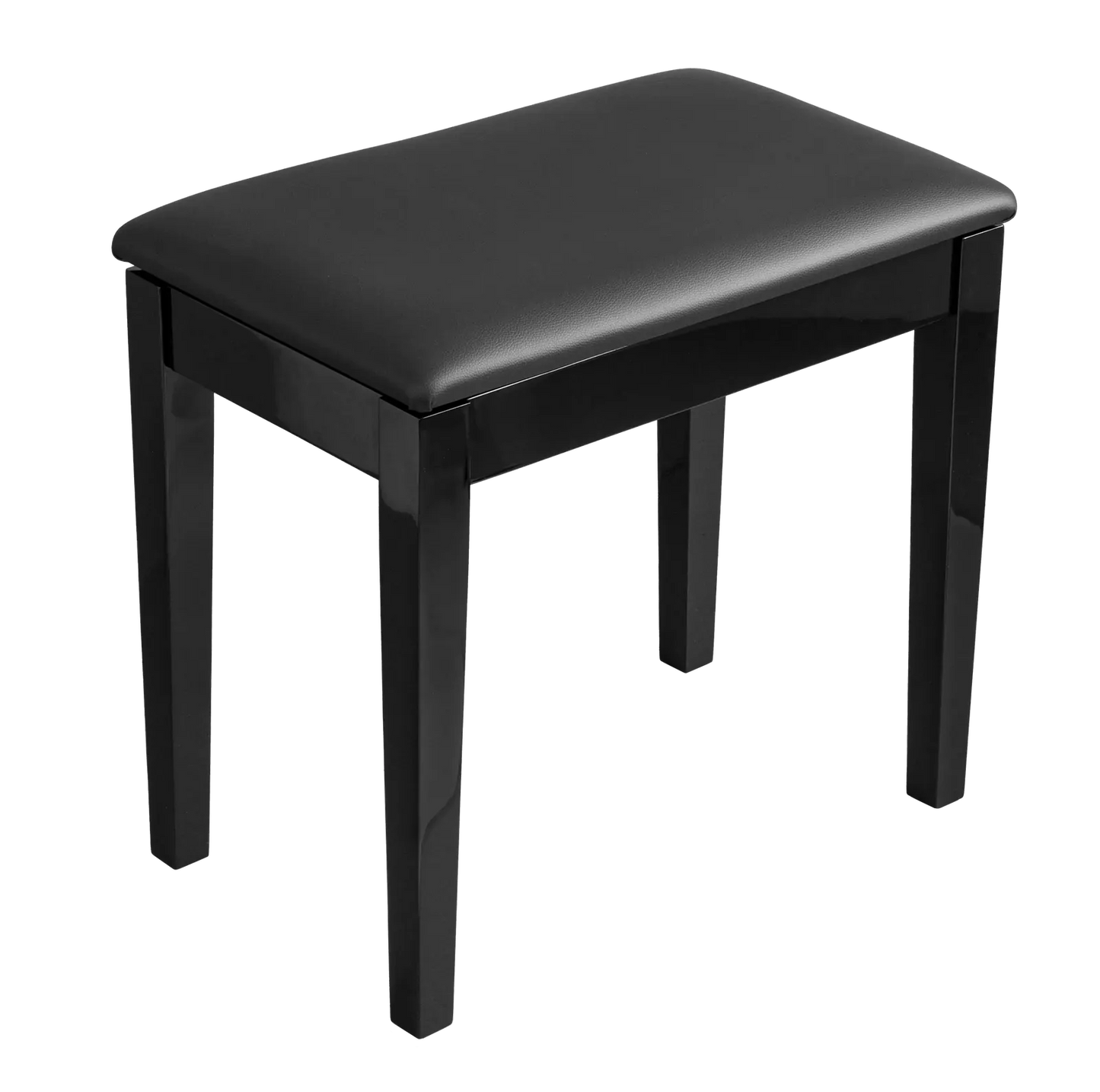 Hemingway Piano Bench HPB10B with Padded Black Vinyl Seat and Storage — view 2