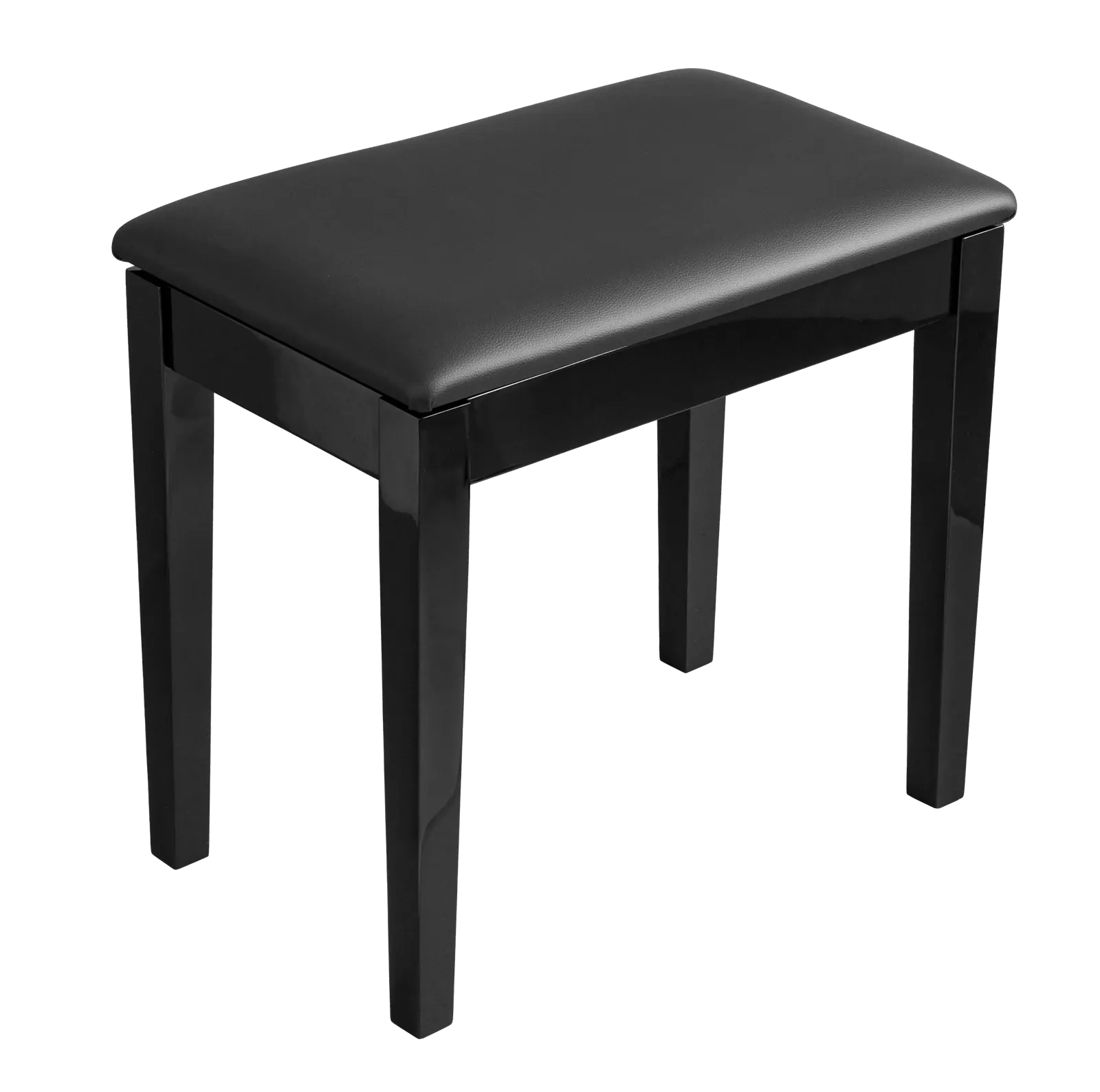 Hemingway Piano Bench HPB10B with Padded Black Vinyl Seat and Storage — view 2