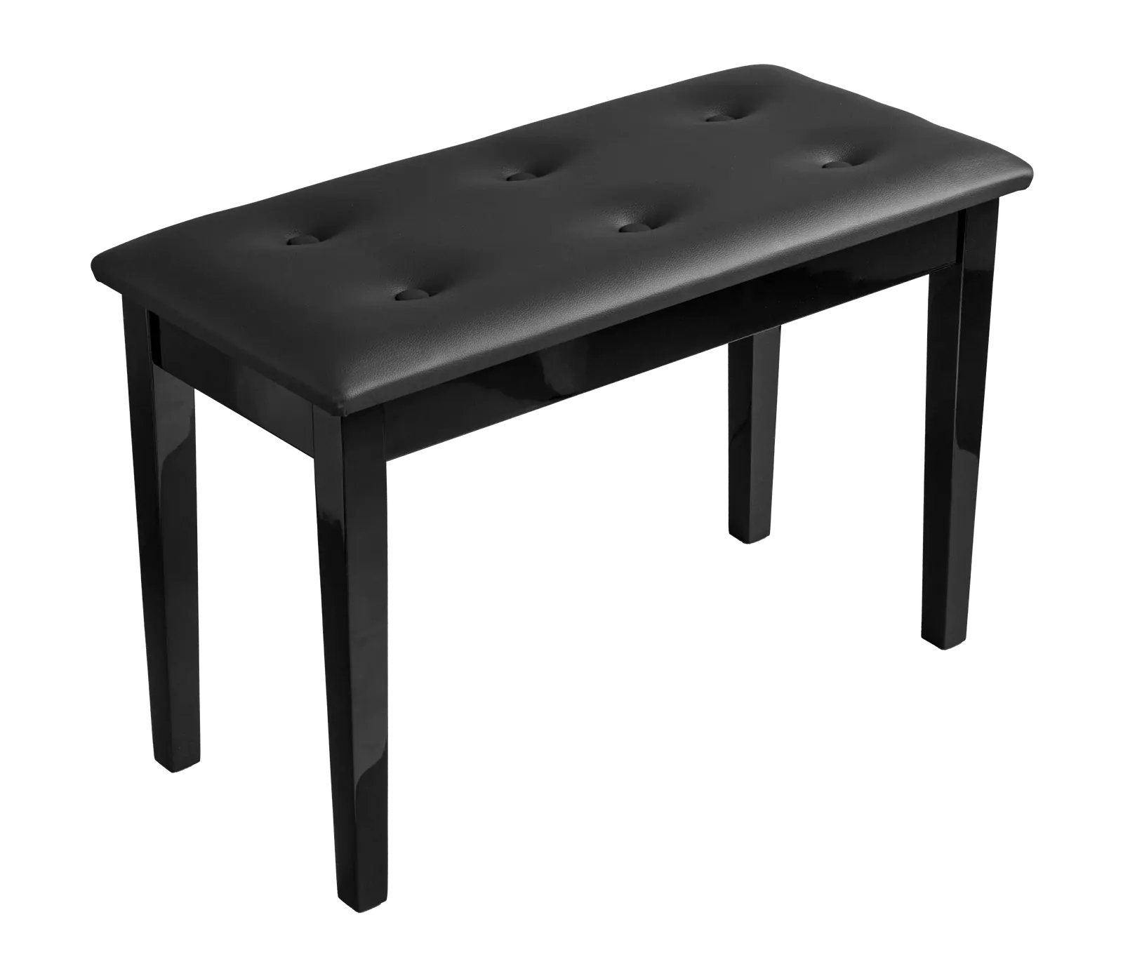 Hemingway Piano Bench HPB13B with Black Vinyl Seat and Storage Compartment