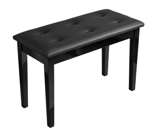 Hemingway Piano Bench HPB13B with Black Vinyl Seat and Storage Compartment